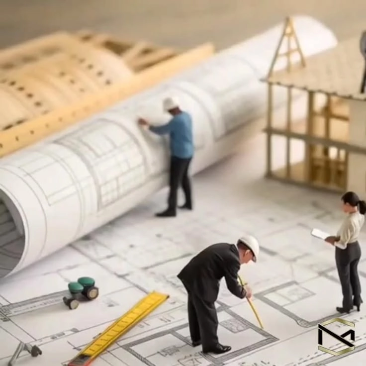 graphic design of employees who work with their tools electrical contracting company in Abu Dhabi